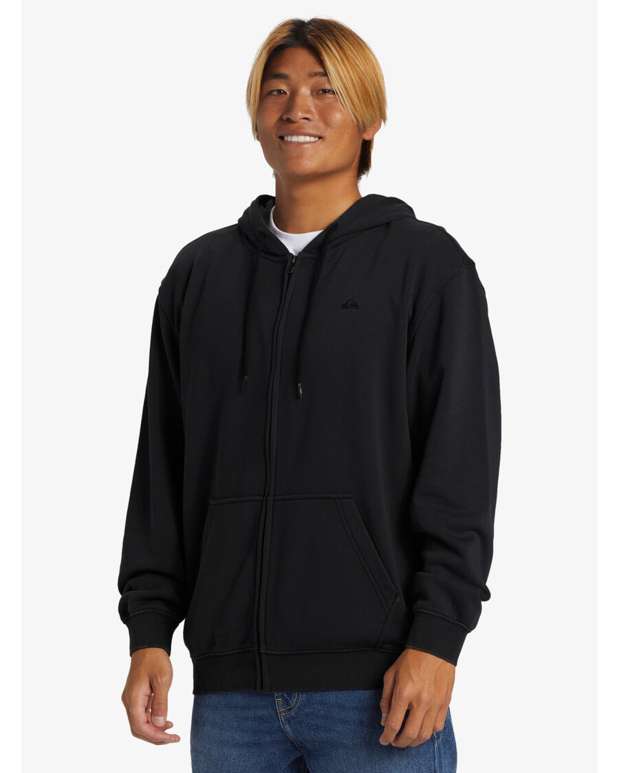 Moletom Quiksilver Com Zíper E água Salgada - Preto