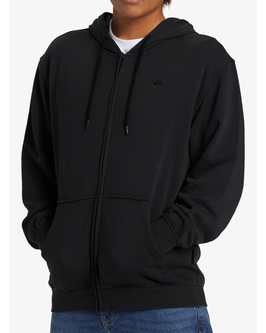 Moletom Quiksilver Com Zíper E água Salgada - Preto
