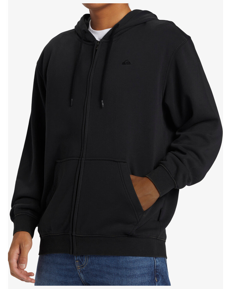 Moletom Quiksilver Com Zíper E água Salgada - Preto