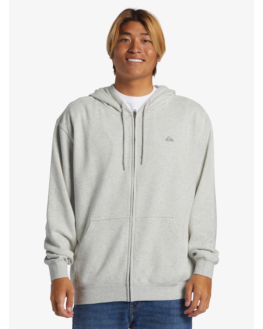 Quiksilver Mikina Na Zips So Slanou Vodou - Biely Mramorový Vres