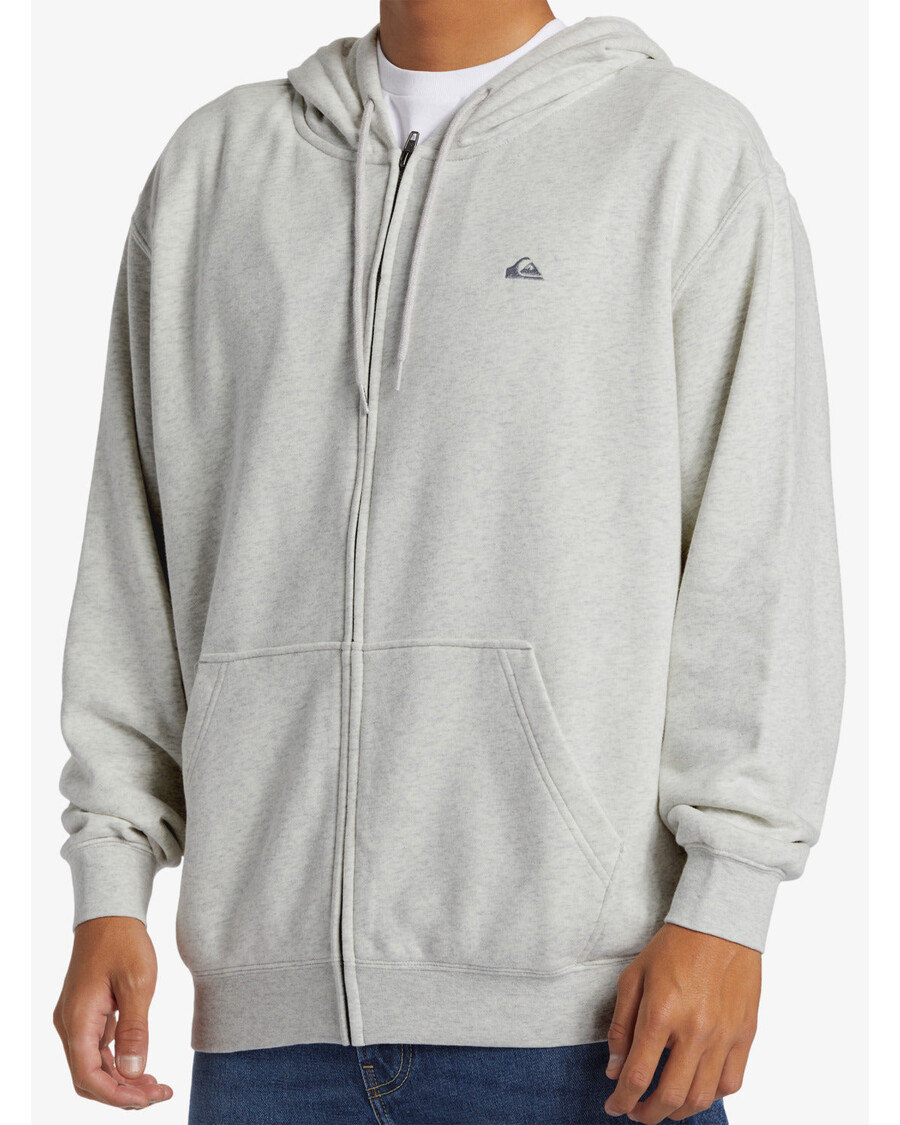 Quiksilver Mikina Na Zips So Slanou Vodou - Biely Mramorový Vres