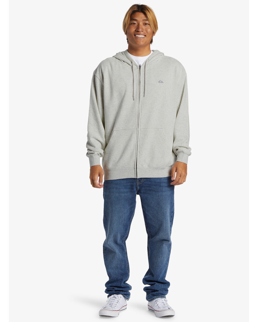 Quiksilver Mikina Na Zips So Slanou Vodou - Biely Mramorový Vres