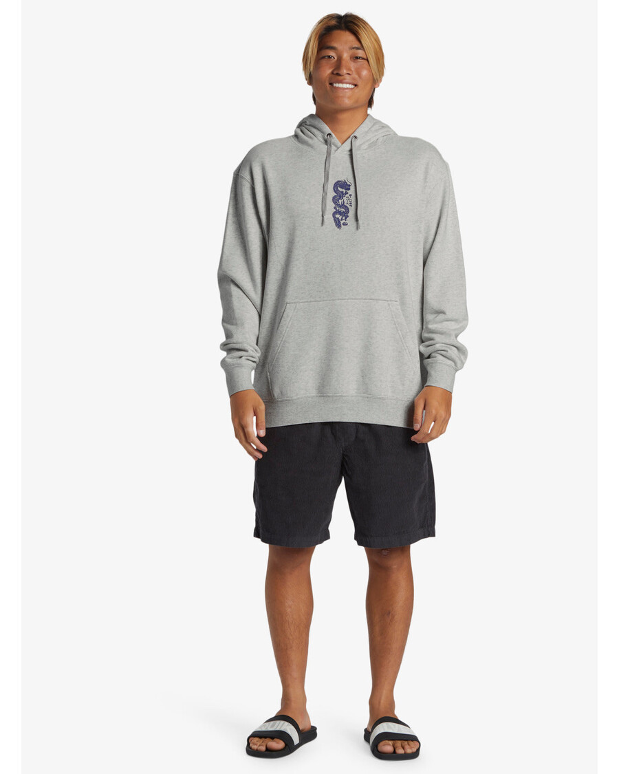 Quik Silver Graphic Mix Hoodie - White Marble Heather