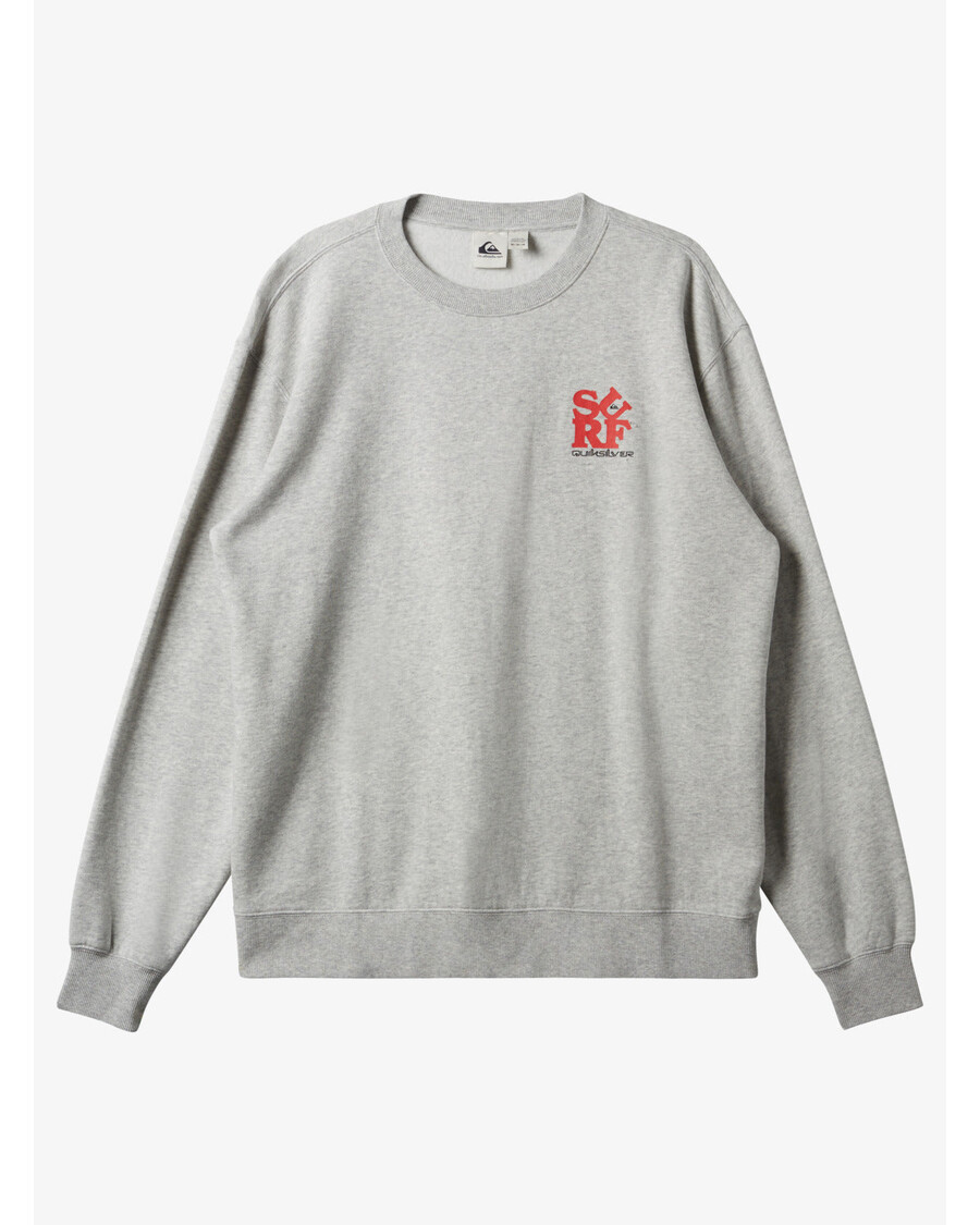 φούτερ με λαιμόκοψη Quiksilver Graphic Mix Crew - λευκό μαρμάρινο ρείκι
