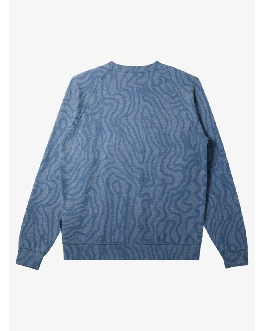 Felpa Girocollo In Maglia Raglans Argento Quik - Blue Shadow Hthr A Coste Piatte Sw