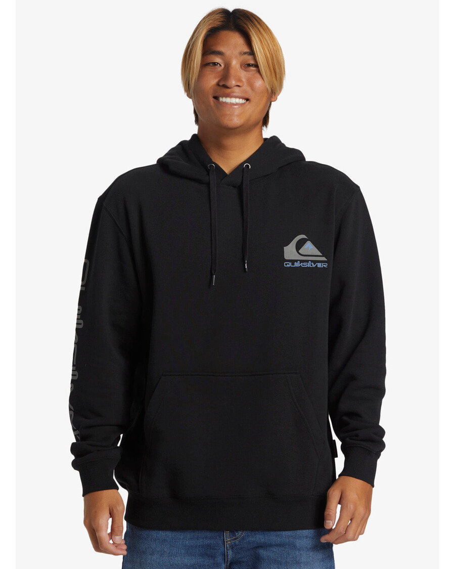 Mikina S Kapucí Quiksilver Omni Logo - černá