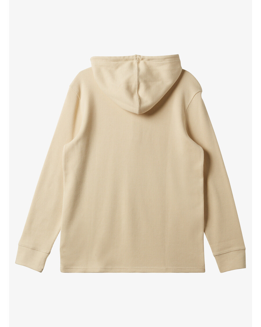 Куицксилвер термална мајица с капуљачом са великим изрезом - бела острига