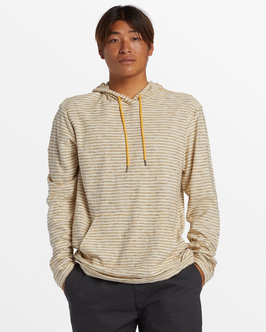 Μπλουζάκι με κουκούλα Quiksilver Ramblas Crew Neck - Ramblas Hoodie ώχρα