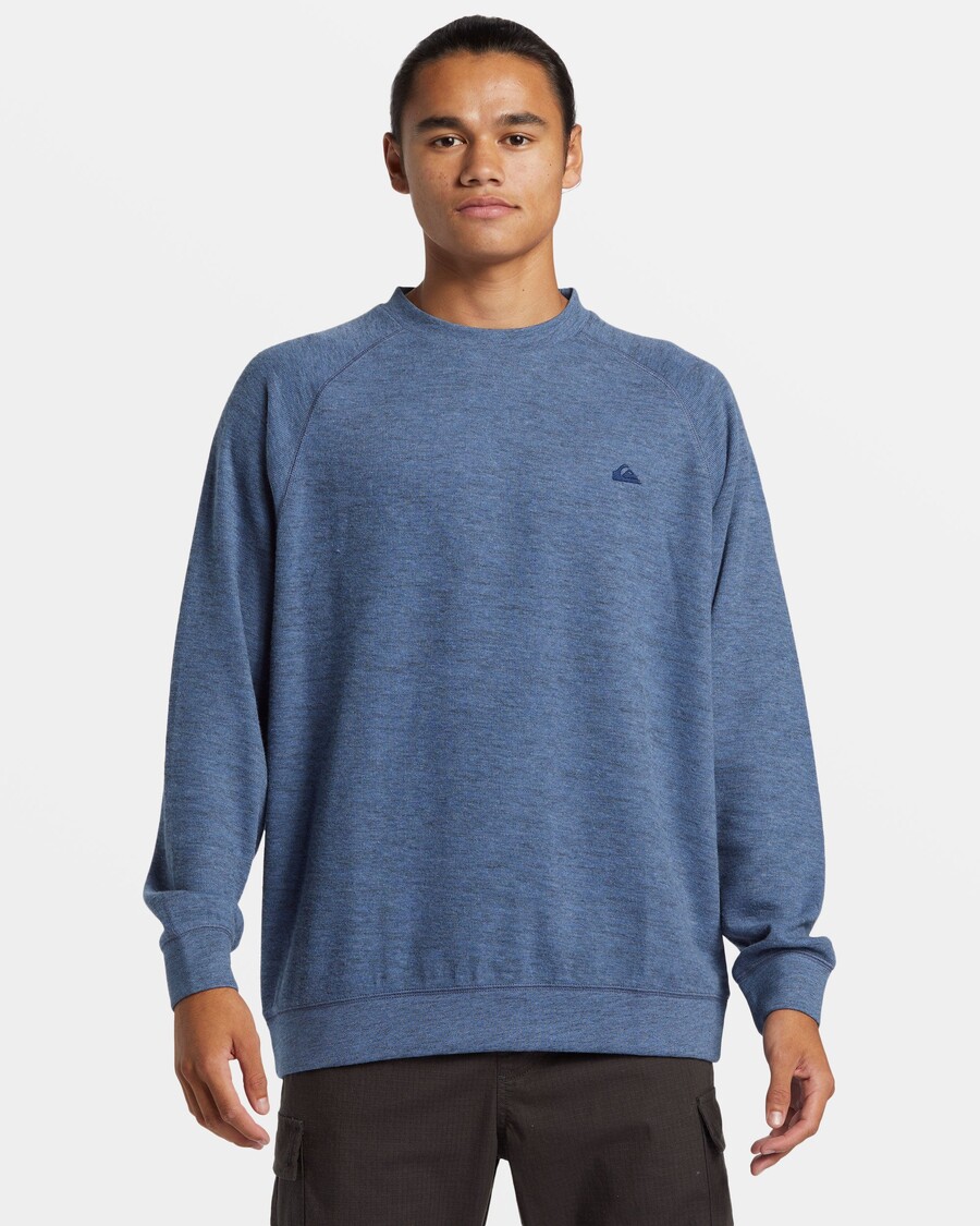 Quiksilver Raglan Pletena Jopica Z Okroglim Izrezom - Nebulas Modra Resa