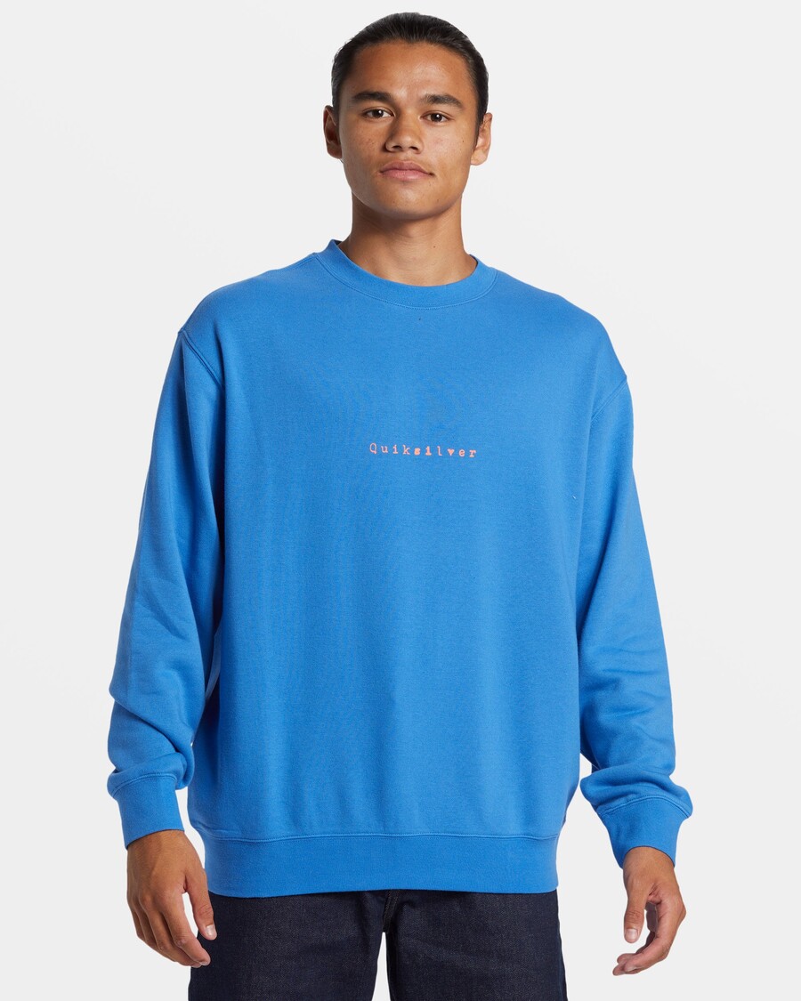 Quik Silver Graphic Crewneck Sweatshirt - Nebulas Blue