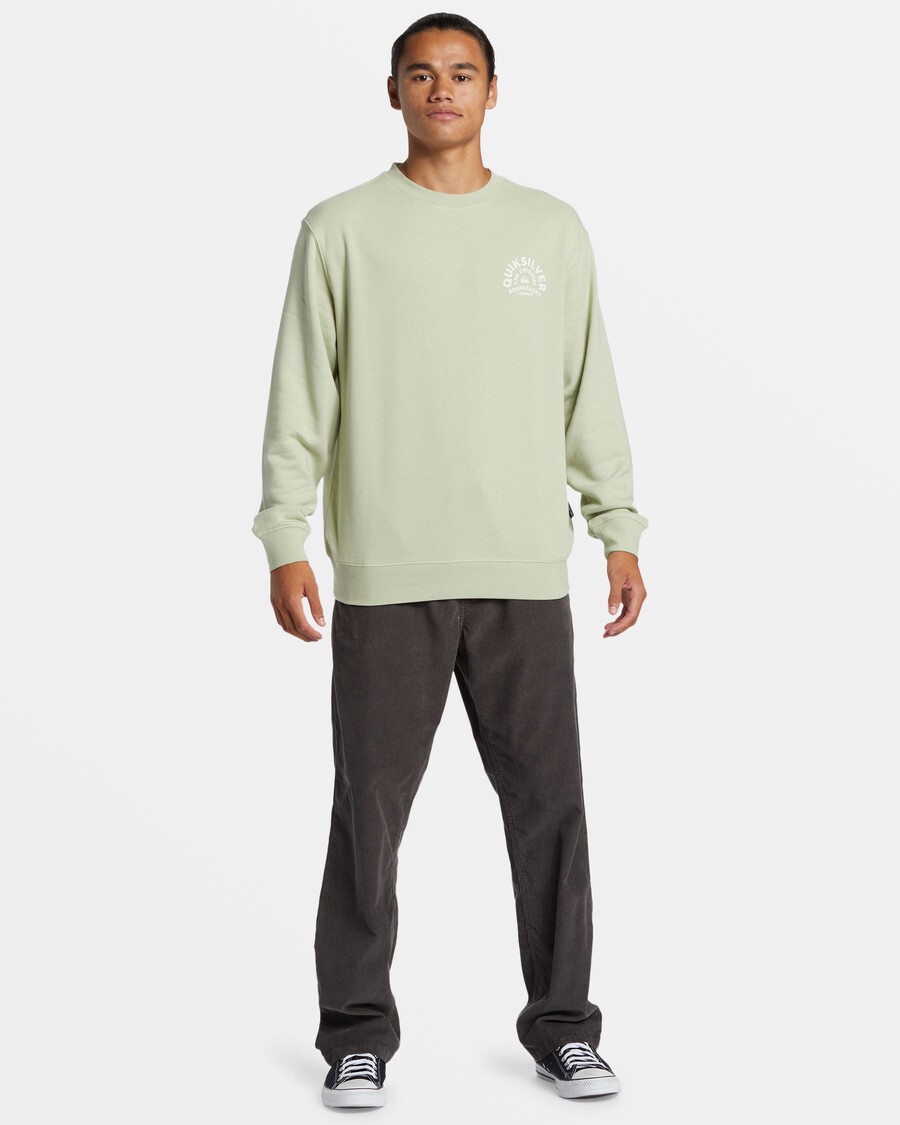Quik Silver Graphic Crewneck Sweatshirt - Desert Sage