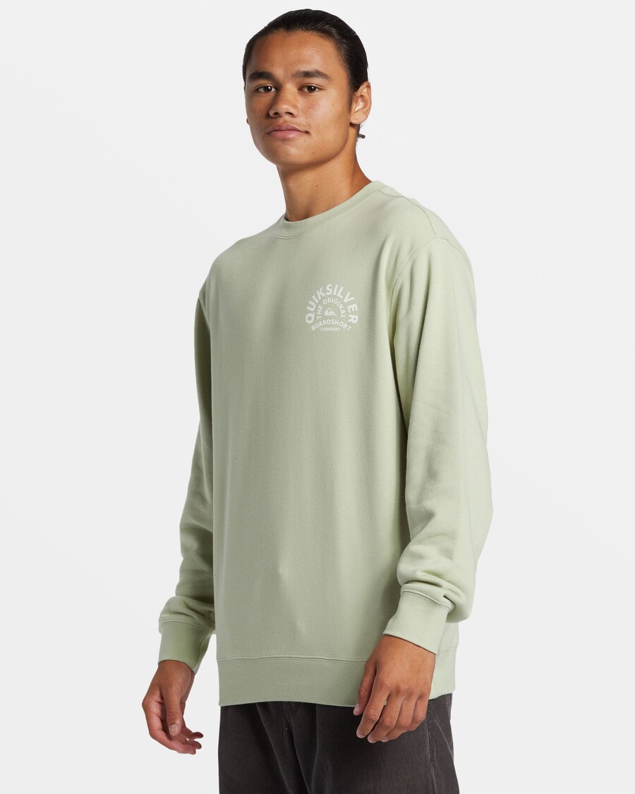 Quik Silver Graphic Crewneck Sweatshirt - Desert Sage