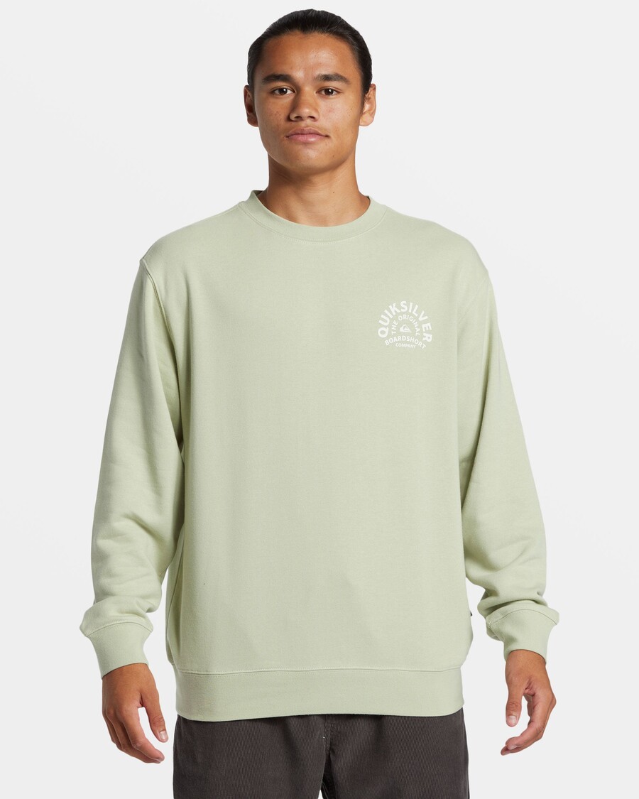 Quik Silver Graphic Crewneck Sweatshirt - Desert Sage