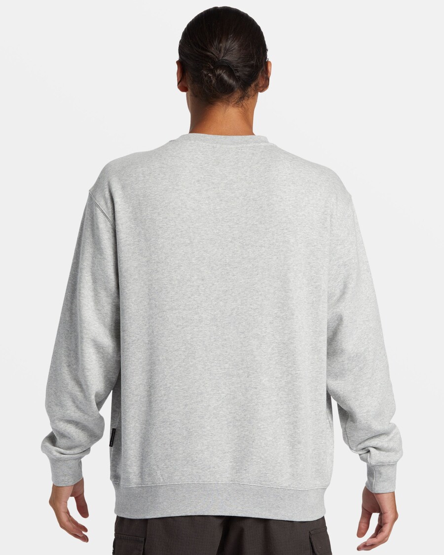 Quik Silver Graphic Crewneck Sweatshirt - Grey Heather