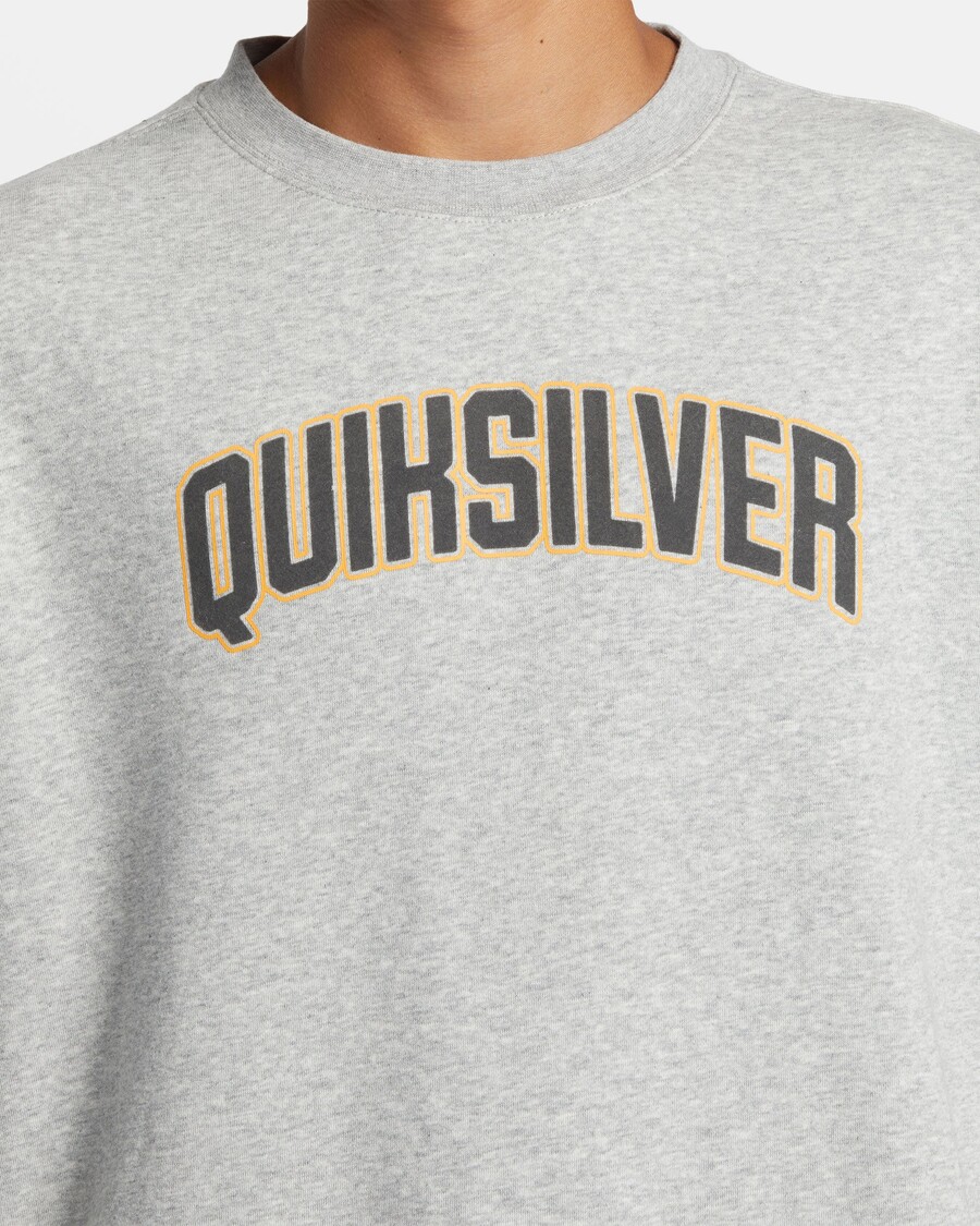 Quik Silver Graphic Crewneck Sweatshirt - Grey Heather