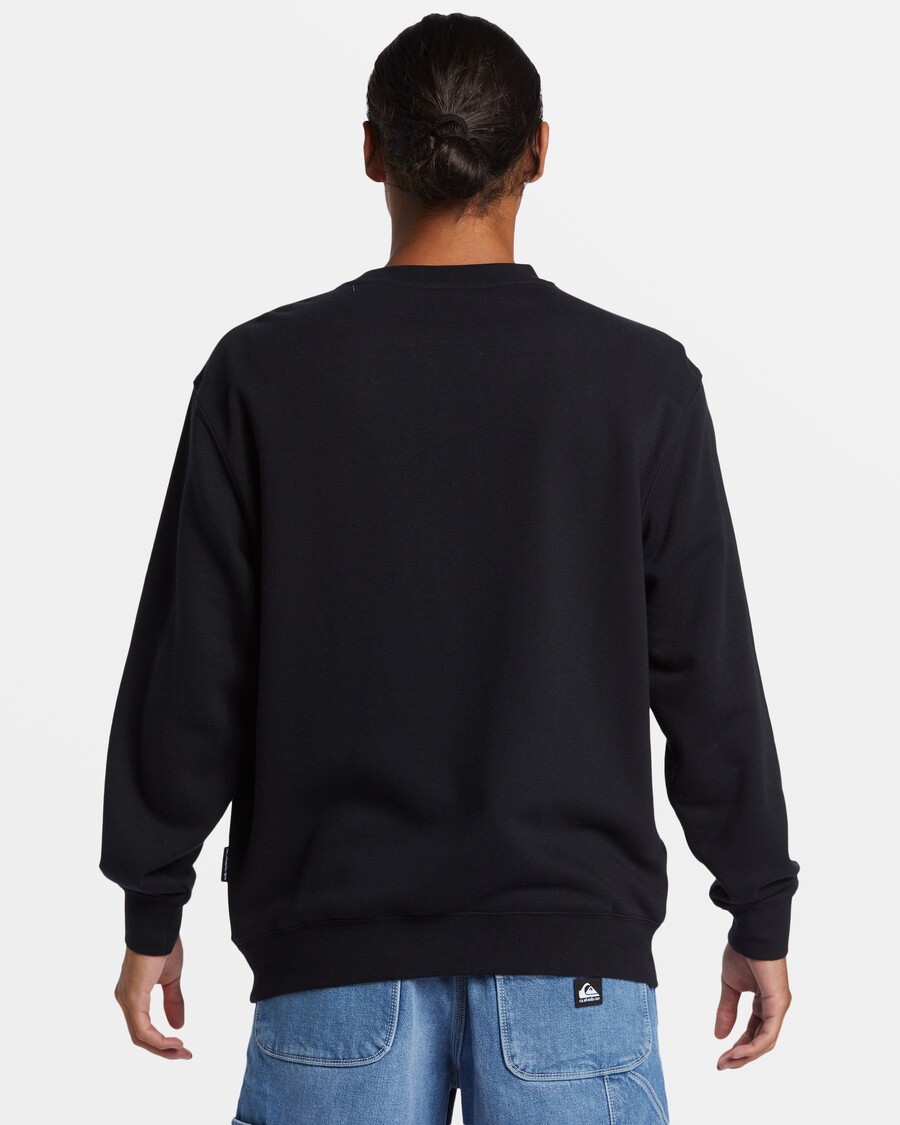 Quik Silver Graphic Crewneck Sweatshirt - Black