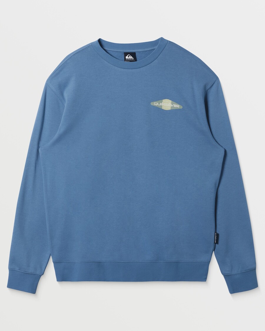 Quik Silver Graphic Crewneck Sweatshirt - Coronet Blue