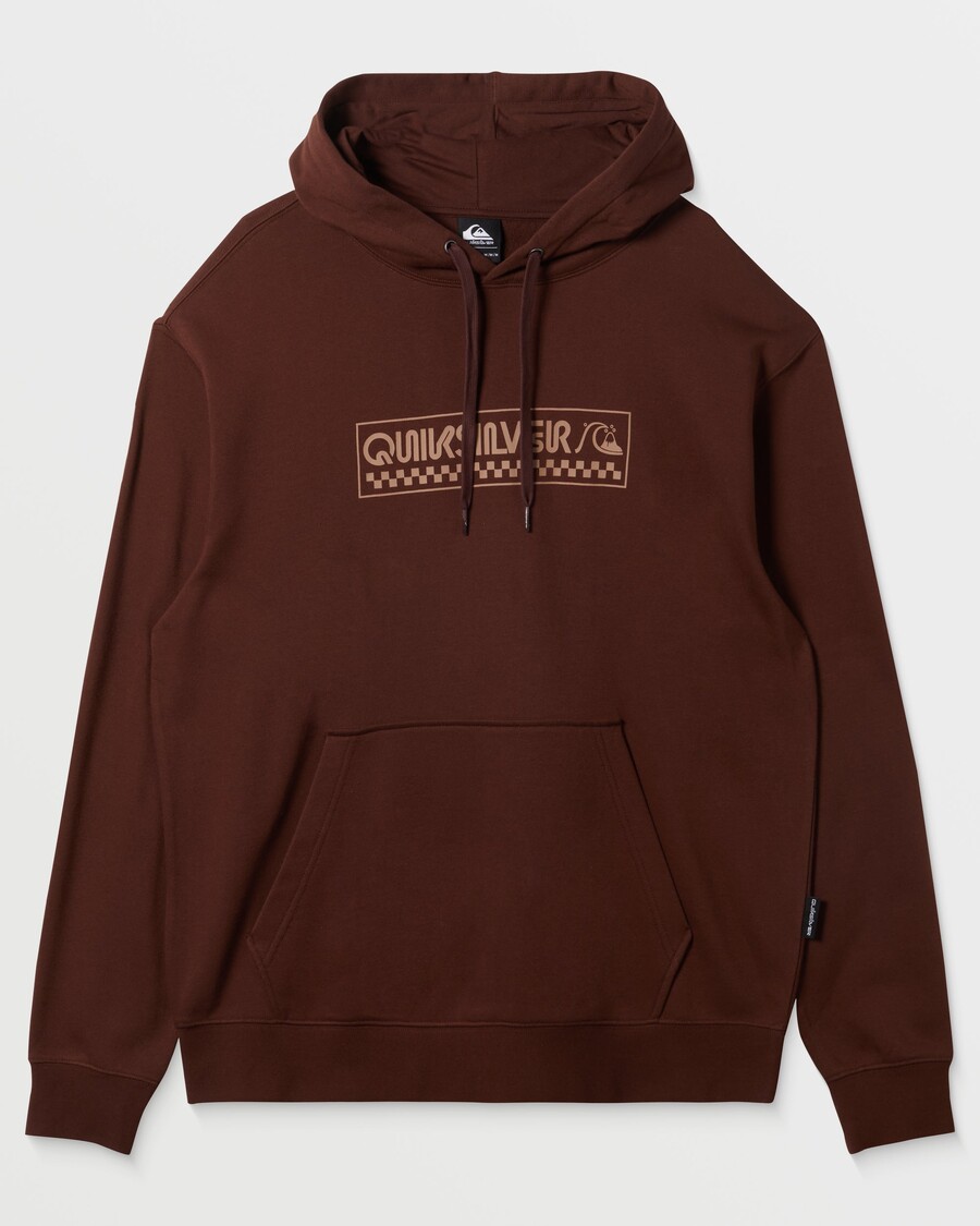 Quiksilver Grafická Mikina S Kapucí - Hnědý Kámen