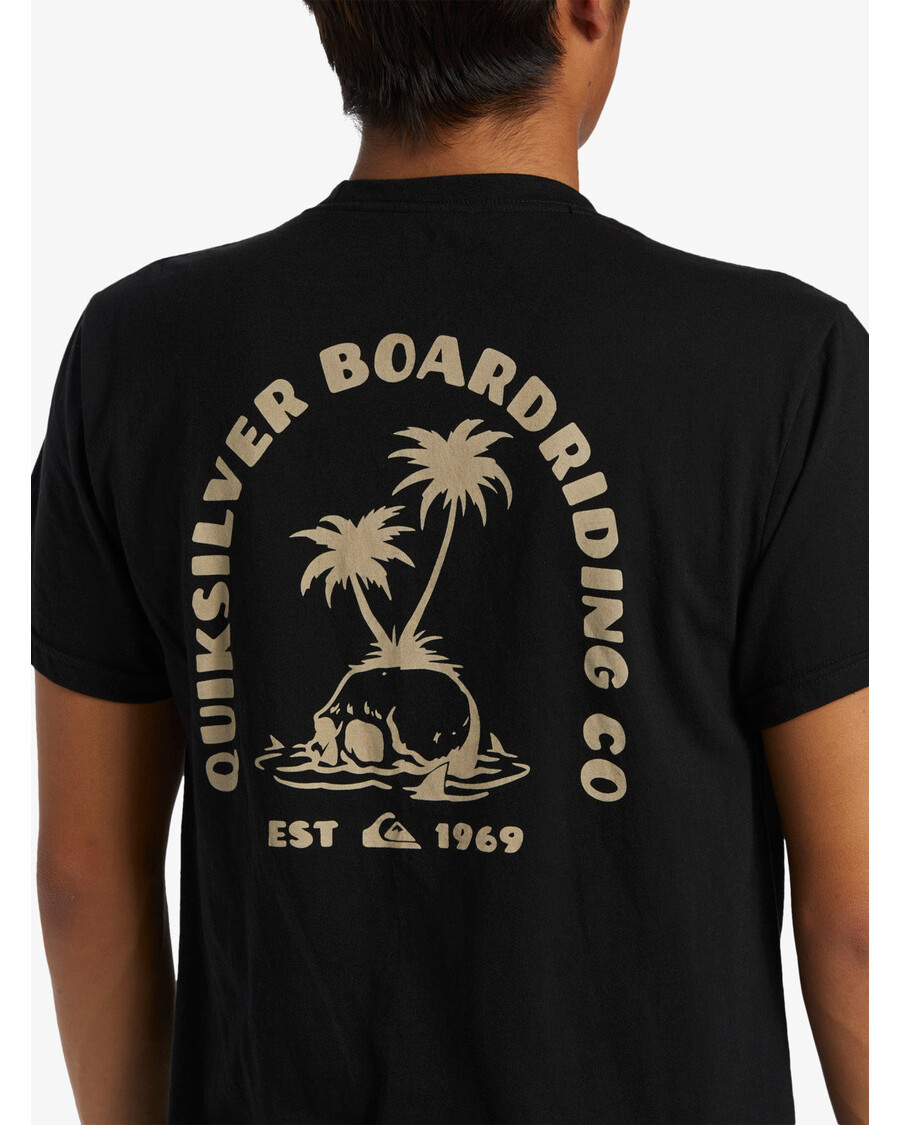 Quik ασημί μπλουζάκι νησί κρανίου - μαύρο