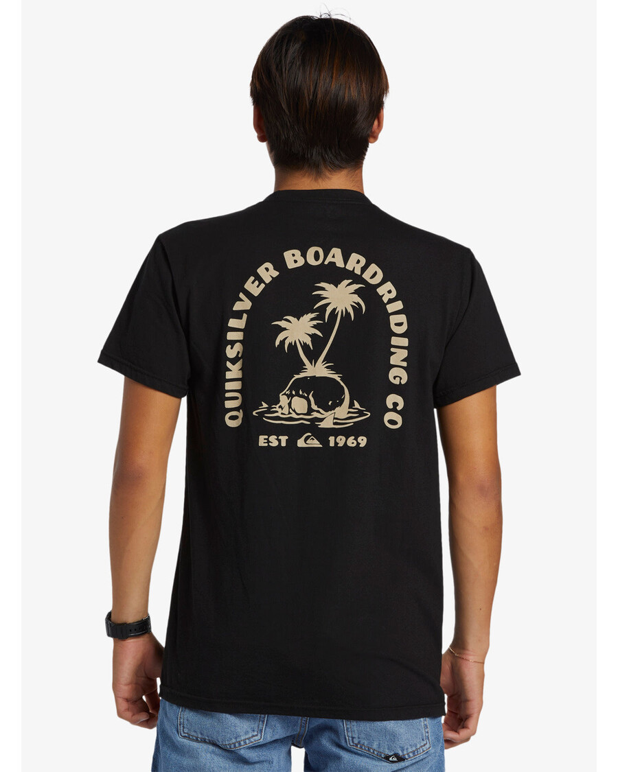 Quik ασημί μπλουζάκι νησί κρανίου - μαύρο