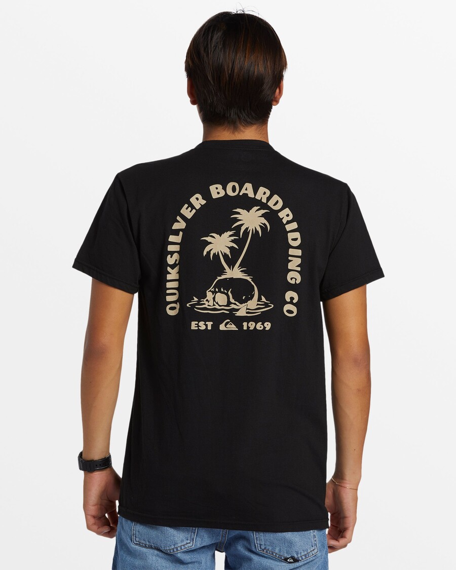 Quik ασημί μπλουζάκι νησί κρανίου - μαύρο