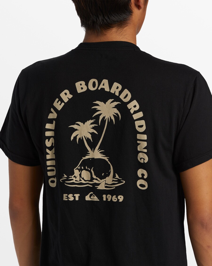 Quik ασημί μπλουζάκι νησί κρανίου - μαύρο