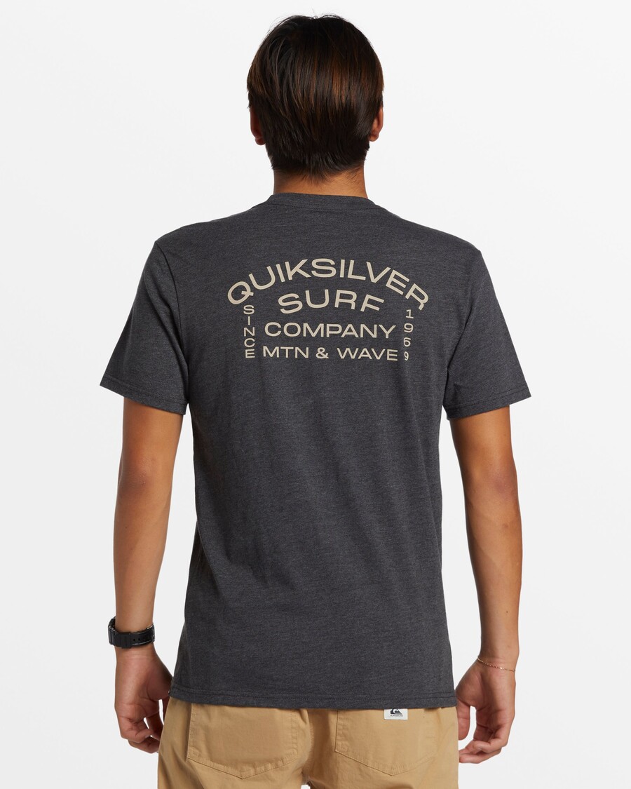 T-shirt Quiksilver Surf Lockup - κάρβουνο ερείκη