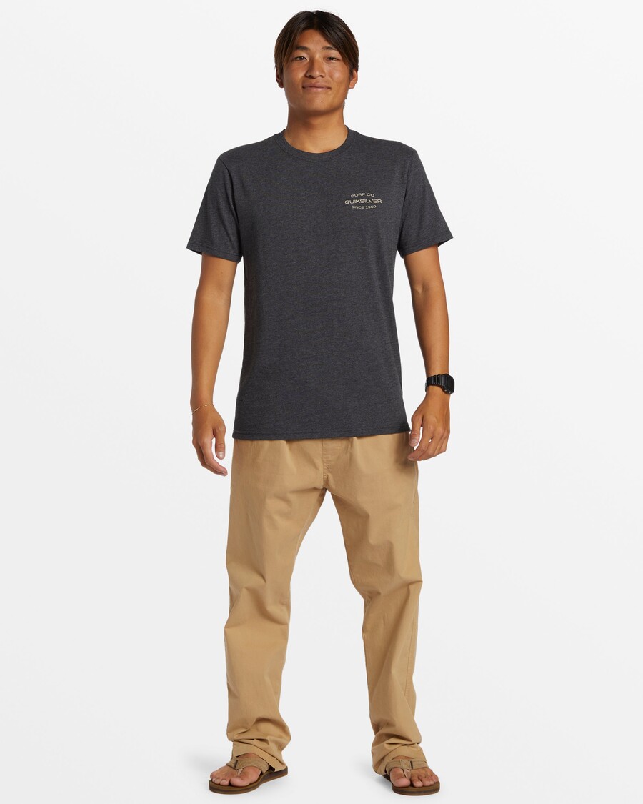 T-shirt Quiksilver Surf Lockup - κάρβουνο ερείκη