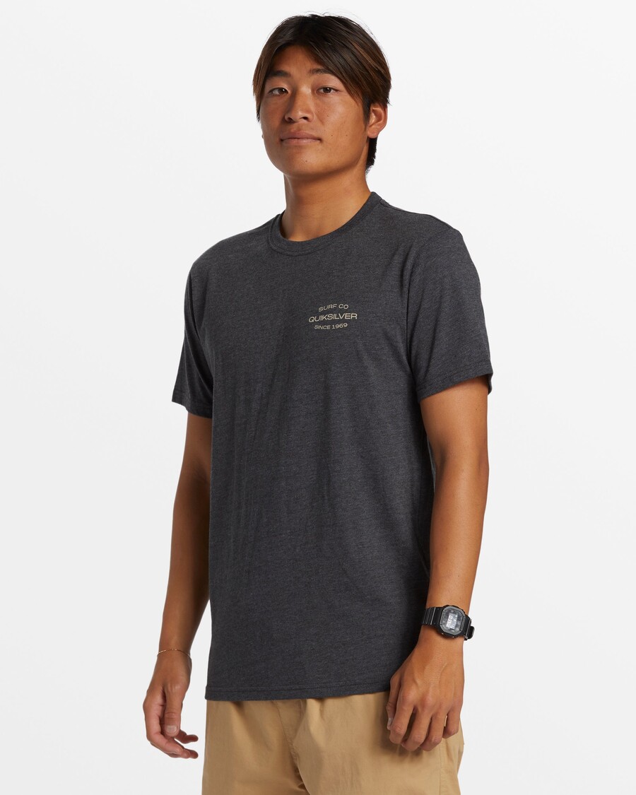 T-shirt Quiksilver Surf Lockup - κάρβουνο ερείκη