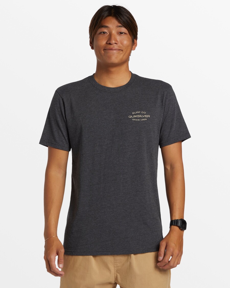 T-shirt Quiksilver Surf Lockup - κάρβουνο ερείκη