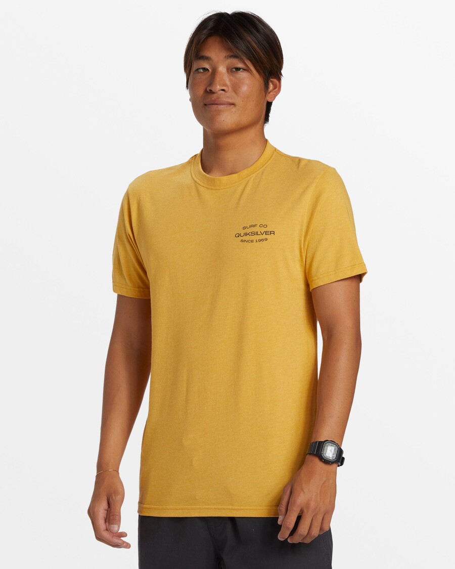 Quiksilver Surf Lockup Tričko - Zářivě Zlatý Vřes