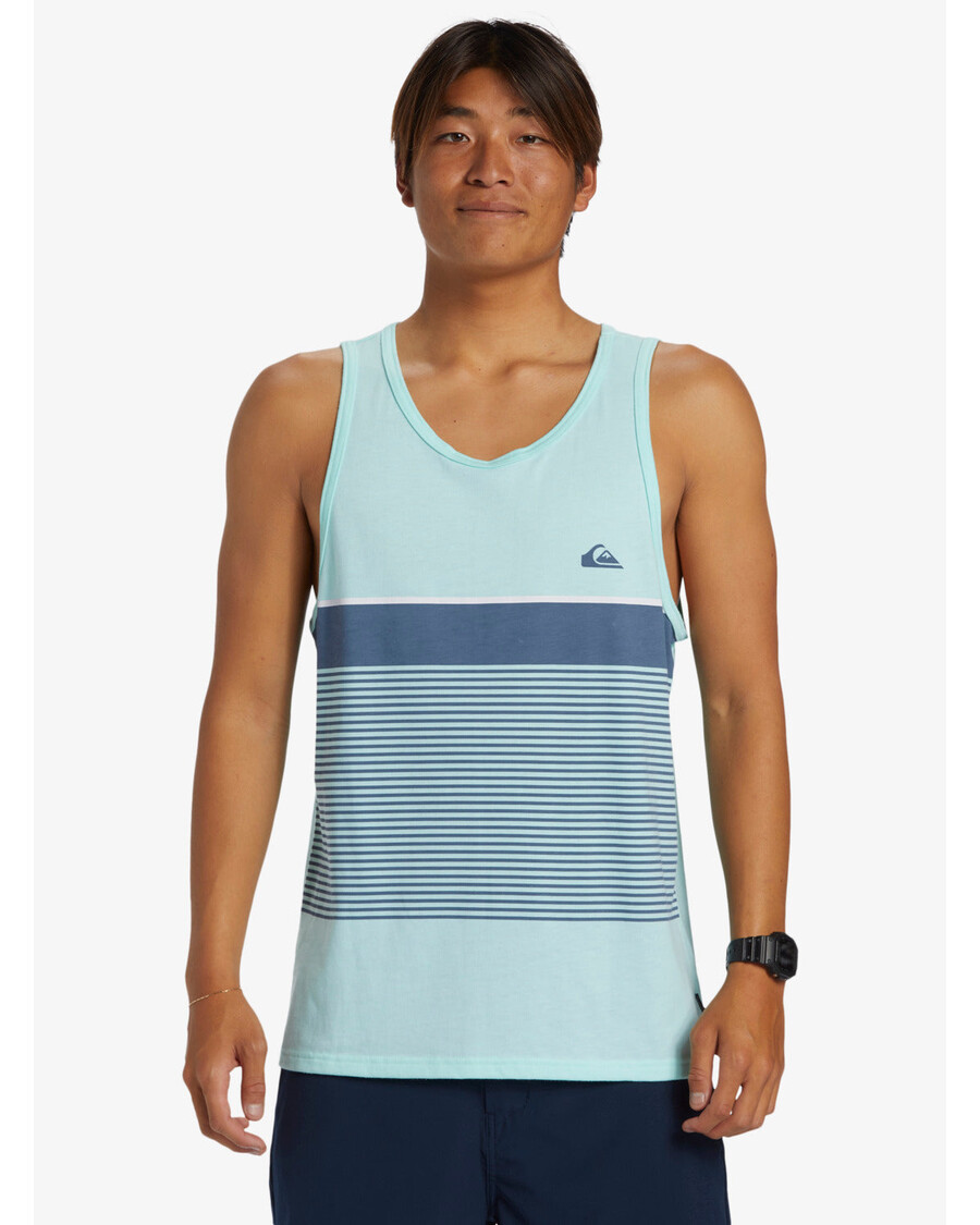 Quik Silver Tijuana Stripe Tank Top - Beach Glass Heather