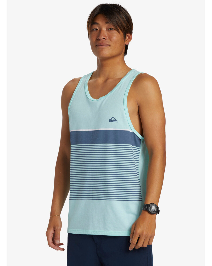 Quik Silver Tijuana Stripe Tank Top - Beach Glass Heather