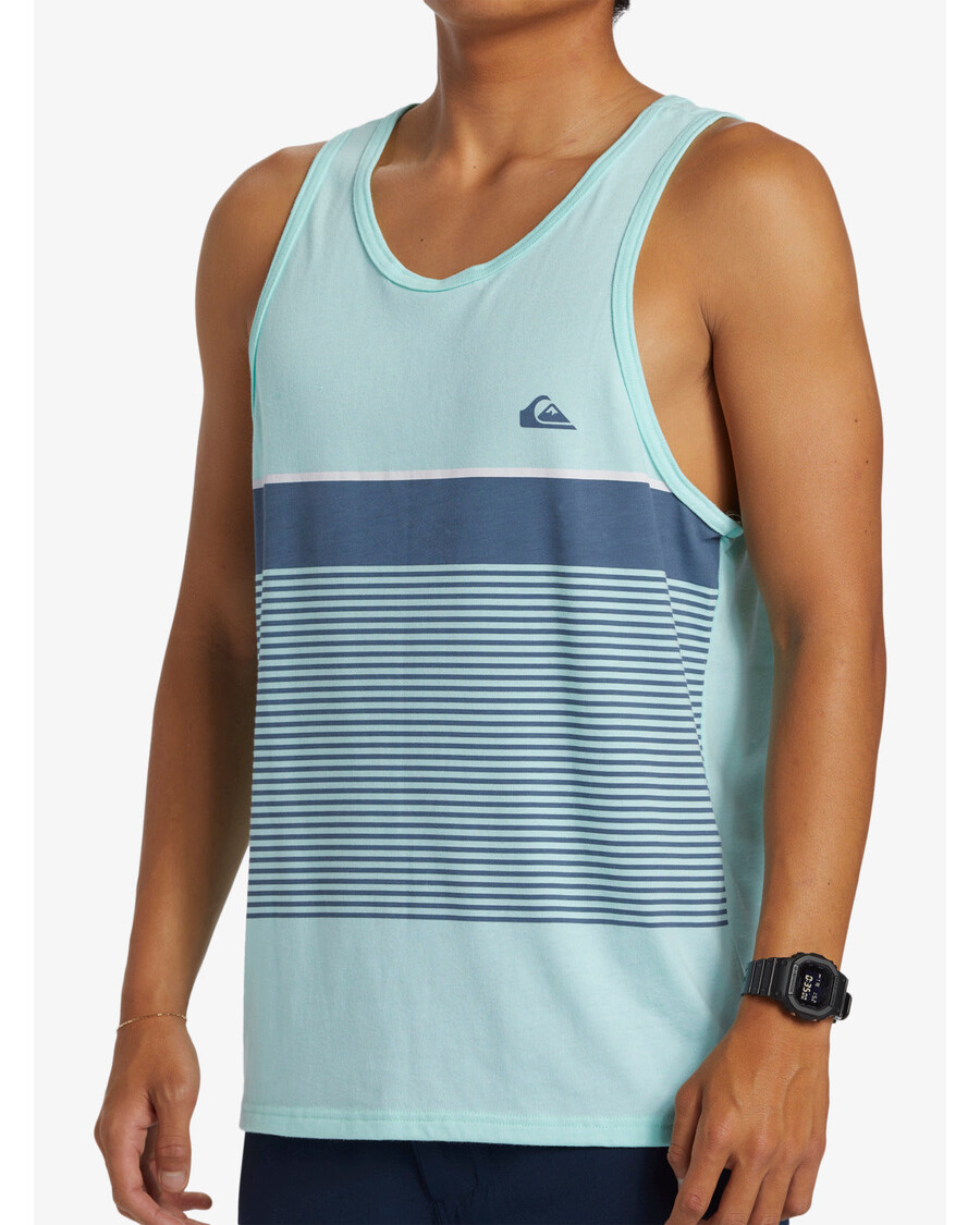 Quik Silver Tijuana Stripe Tank Top - Beach Glass Heather