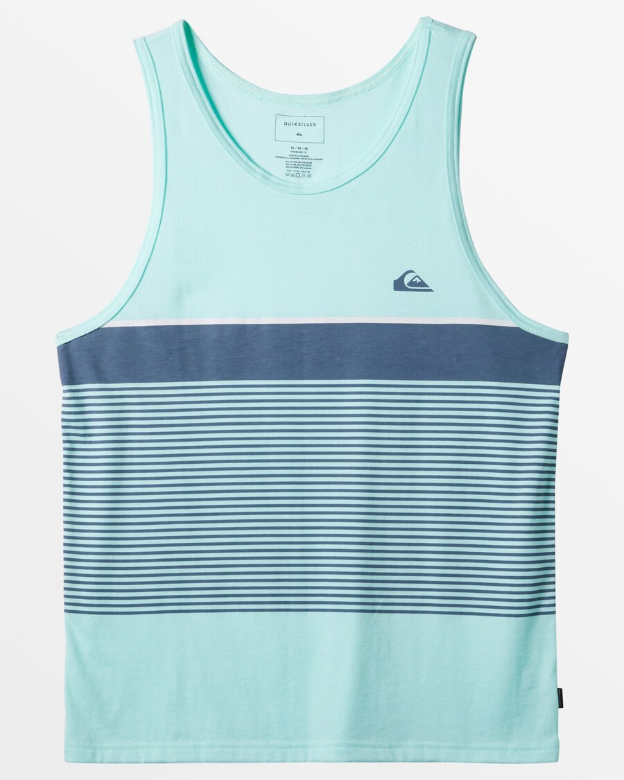 Quik Silver Tijuana Stripe Tank Top - Beach Glass Heather