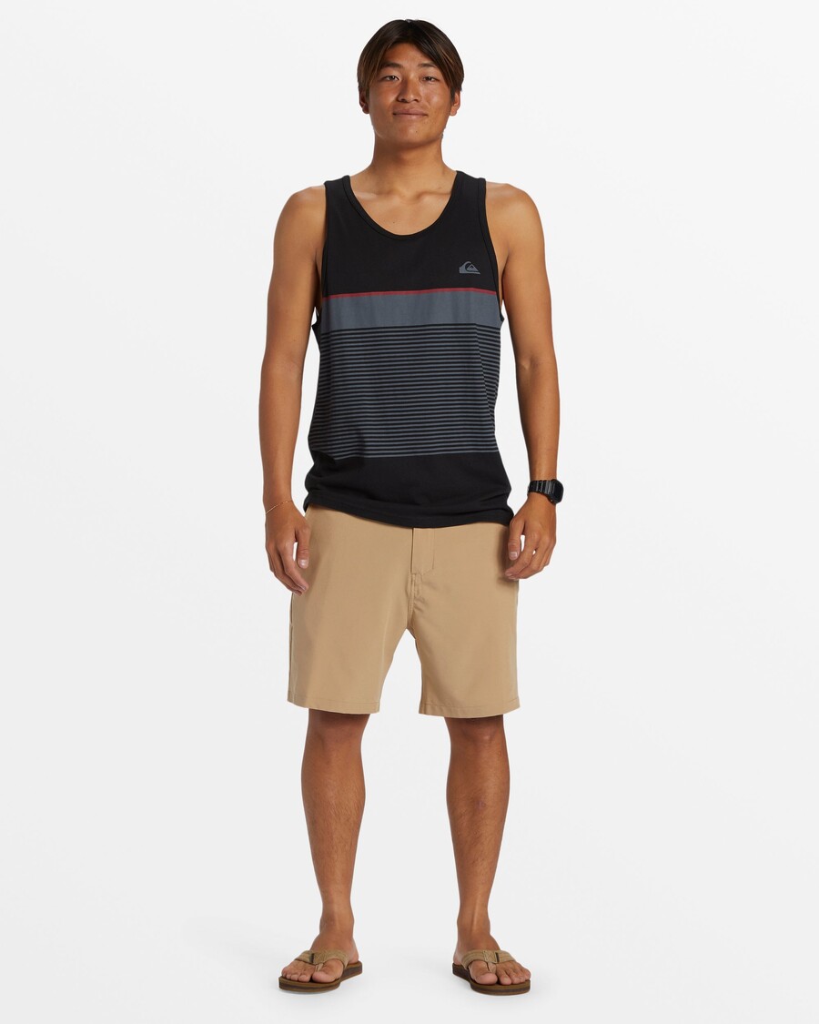 Quik Silver Tijuana Stripe Tank Top - Black