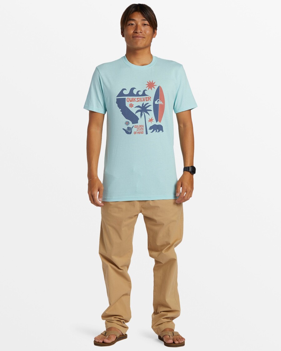 Quik Silver Ca Funshine T-Shirt - Pastel Turquoise