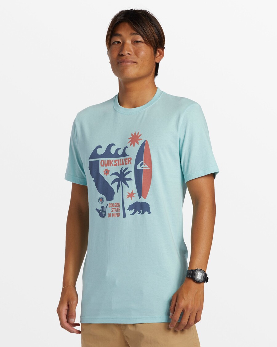 Quik Silver Ca Funshine T-Shirt - Pastel Turquoise