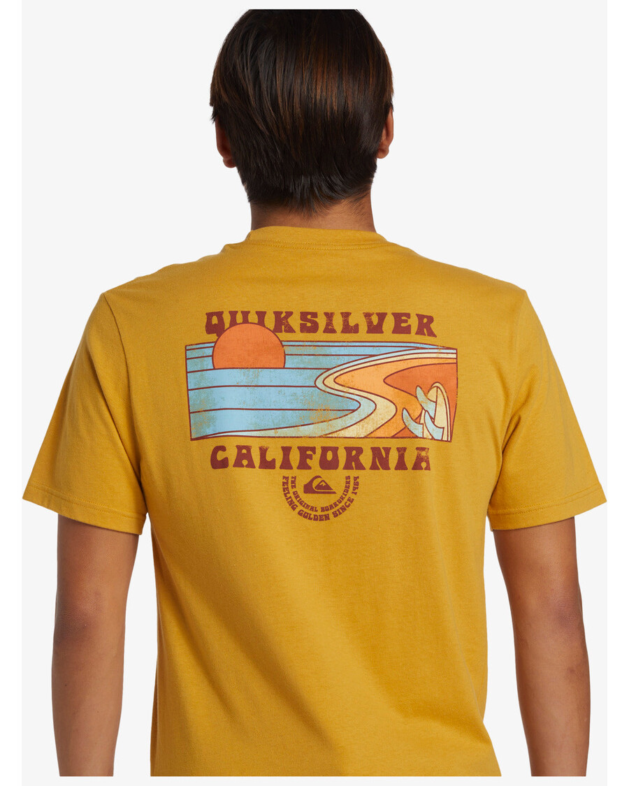 Quik Silver Ca Point Breaks T-Shirt - Mustard
