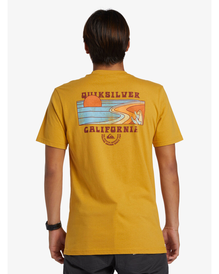 Quik Silver Ca Point Breaks T-Shirt - Mustard