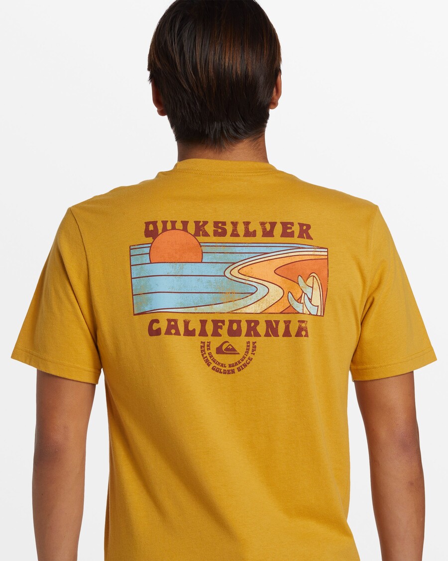 Quik Silver Ca Point Breaks T-Shirt - Mustard