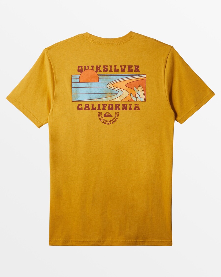 Quik Silver Ca Point Breaks T-Shirt - Mustard