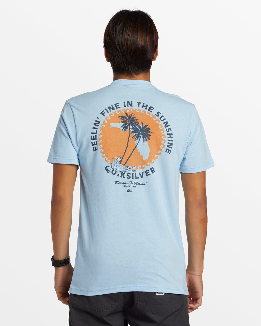 Quik Silver Fl In The Sunshine T-Shirt - Clear Sky