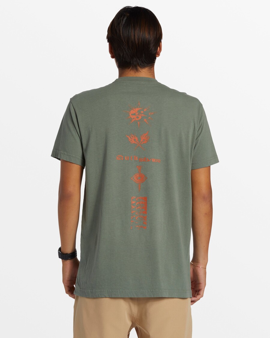 Quik Silver Throwback Tričko - Vavřínový Věnec