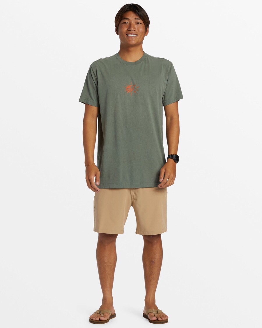 Quik Silver Throwback Tričko - Vavřínový Věnec