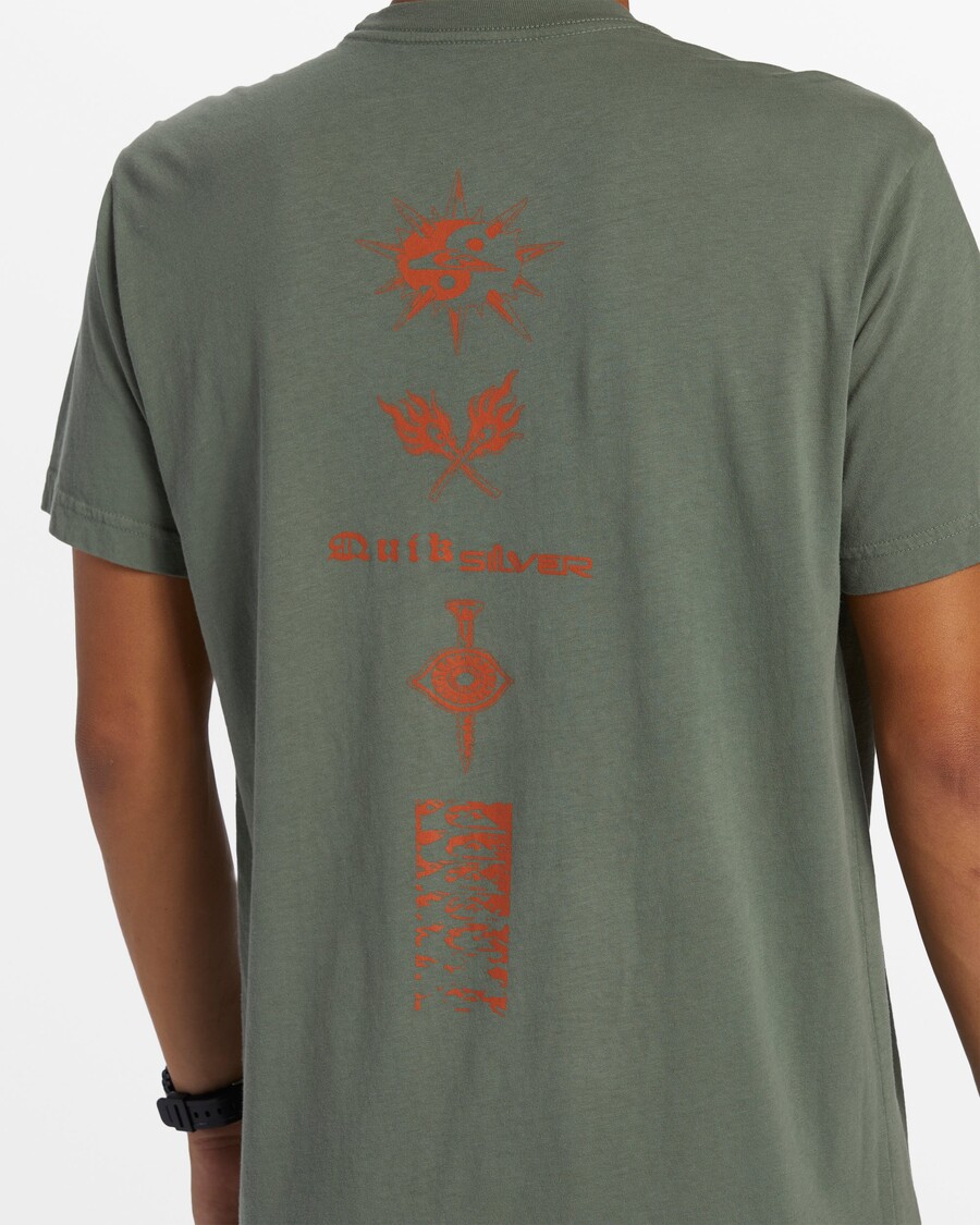 Quik Silver Throwback Tričko - Vavřínový Věnec