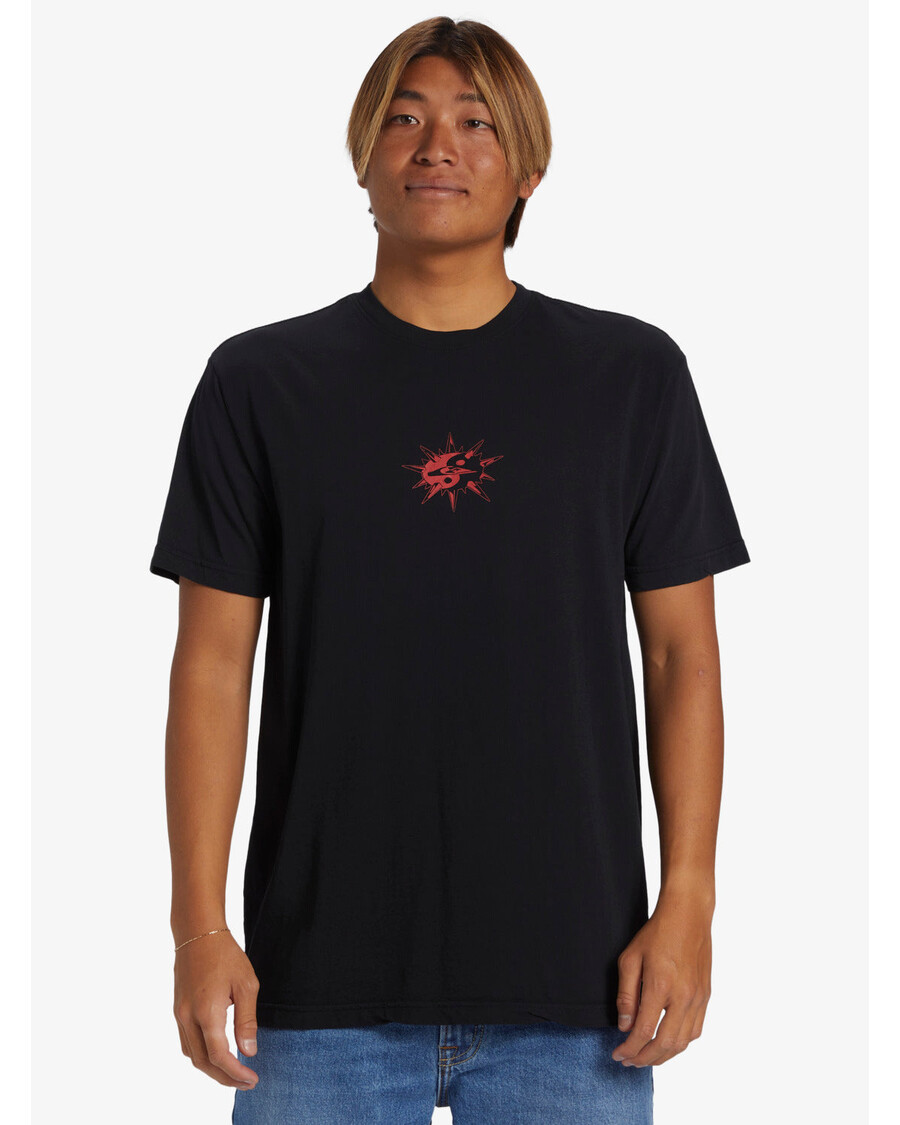 Quik ασημένιο T-shirt - μαύρο