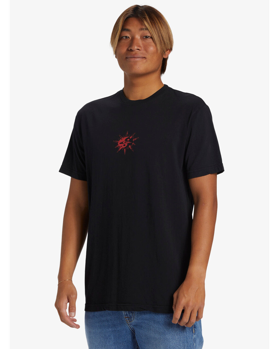 Quik ασημένιο T-shirt - μαύρο