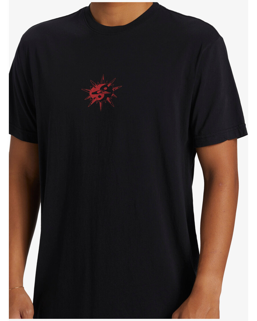 Quik ασημένιο T-shirt - μαύρο