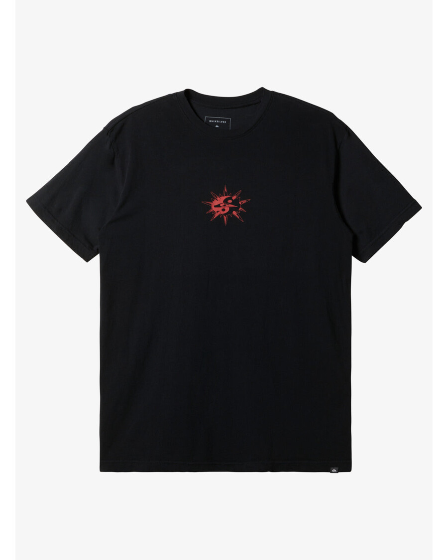 Quik Srebrna Majica Kratkih Rukava - Crna